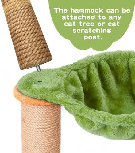 UXIETIN Cat Tree Hammock with Deep Basket,Large Size,12.4" - Image 5