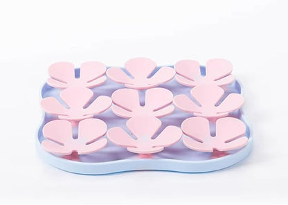 Cat Dog Slow Feeder Set Lucky Clover Lick Mat & Pineapple Puzzle Toy Food Grade Silicone Easy to Clean Anti-Slip Base Pet Accessories (Mat6 2pcs)