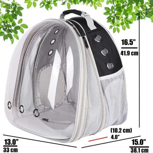 Front Expandable Large Cat Backpack Carrier, Fit up to 20 lbs, Space Capsule Bubble Window Pet Carrier Backpack for Large Fat Cat and Small Puppy - Image 2