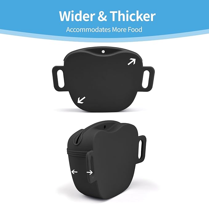 AUDWUD Magnetic Silicone Dog Treat Pouch with Adjustable Waist Belt Dog Training Bag for Small Medium Large Dogs Hands Free, Easy to Clean And Dishwasher Safe