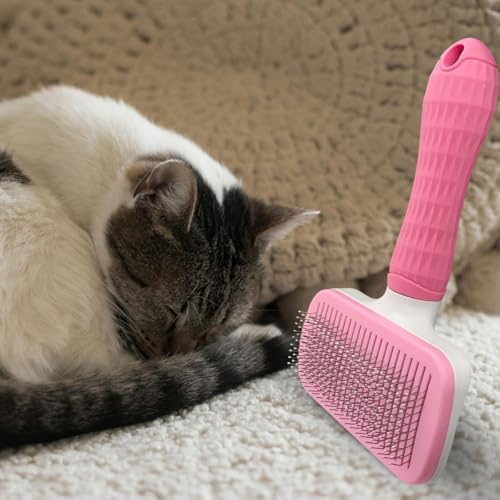 Pet Cleaning Deshedding Brush,Pet Hair Removal Brush for Shedding Massaging Grooming for Small Dogs,Cats,Rabbits(pink) - Image 3
