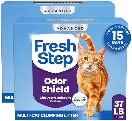 Fresh Step Advanced Odor Shield Multi Cat Clumping Cat Litter, 18.5 lb, 2Pk by FreshStep