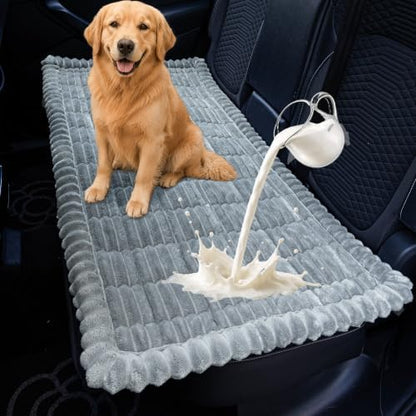 Dog Bed for Car Back Seat, Waterproof Dog Blanket for Car, Light Grey by Gdmhy