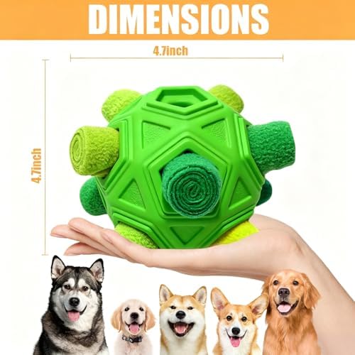 Dog Snuffle Ball,Interactive Puzzle Dog Toys with Strips and Squeaky Carrot - Image 4