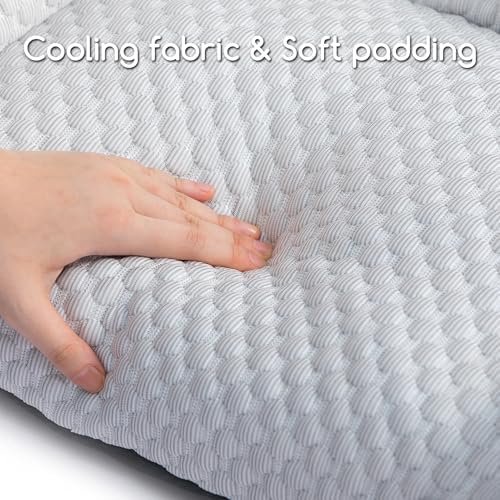 Hollypet Cooling Dog Couch Bed, Washable Pet Sofa, Gray, 24x18 - Image 7