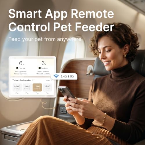 Automatic Cat Feeder for 2 Cats, Dual Cat Feeder with 5G WiFi APP - Image 3