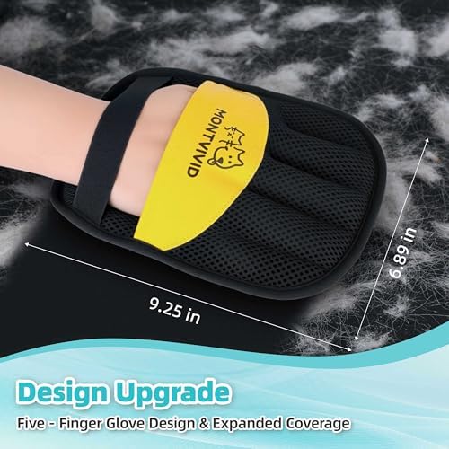 Pet Hair Removal Glove, Upgraded Electrostatic Pet Hair Remover, Reusable Five-Finger Magic Brush, Effectively Removes Dog & Cat Hair from Couch, Carpet, Clothes, Furniture & Car Seat - Image 2