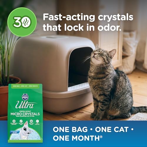 Ultra by Cat's Pride Fresh Scent Micro Crystals, Soft on Paws Litter, 15lb - Image 4