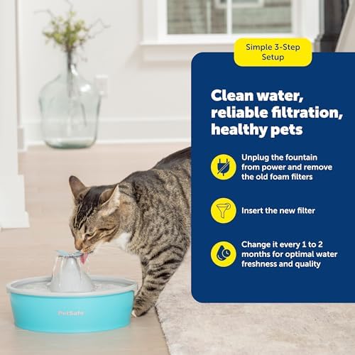 PetSafe Drinkwell Replacement Foam Filters, 2 Pack, Ceramic/Steel Fountains - Image 5