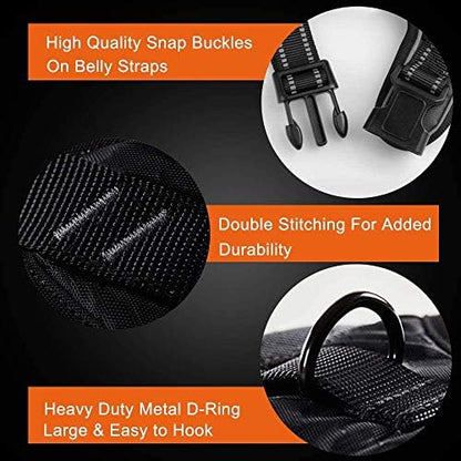 PHOEPET No Pull Dog Harnesses for Small Puppies Reflective Adjustable Front Clip Vest with 2 Metal Leash Attachment Hooks Soft Handle [Over The Head Design](M, Royal Blue) - Image 5