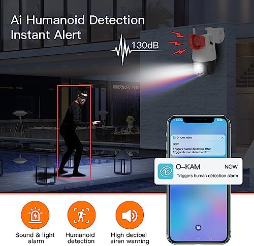 VSTARCAM 3MP Security Camera Outdoor,Home Camera Security, Outdoor WiFi Camera with 2.5-Inch High-Decibel Speaker, 360° PTZ Camera, Motion Detection,Two-Way Audio,Siren, Color Night Vision 01 - Image 4