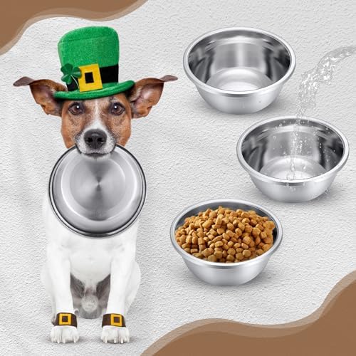 Ziliny 10 Pcs 8 Cup Metal Dog Bowls Stainless Steel Food Dish 64 Oz - Image 5