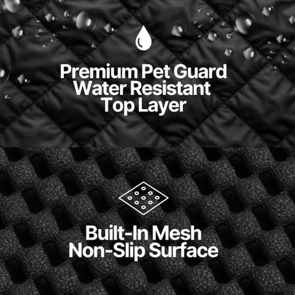 Formosa Covers Deluxe Dog Car Seat Hammock Quilted Cover with Non-Slip Backing Best for Cars Trucks and SUVs Make Travel with Your Pet Always an Option - 56" W x 60" L, Black