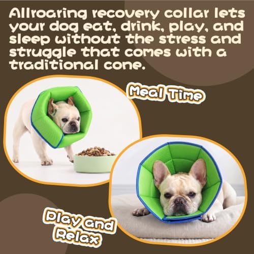 Allroaring Dog Cone Collar Soft Cone for Medium Dogs After Surgery Blue M - Image 6