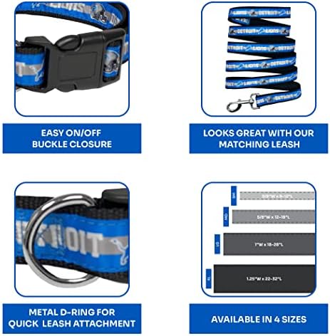 NFL PET Collar Detroit Lions Dog Collar, Medium Football Team Collar for Dogs & Cats. A Shiny & Colorful Cat Collar & Dog Collar Licensed by the NFL - Image 6