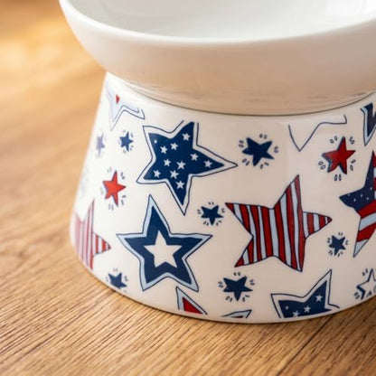 Ceramic Raised Cat Food Bowl, 15° Tilted Elevated Pet Bowl for Whisker & Neck Fatigue Relief, Dishwasher & Microwave Safe, Non-Slip Ergonomic Water Bowl for Cats & Dogs (White) - Image 7