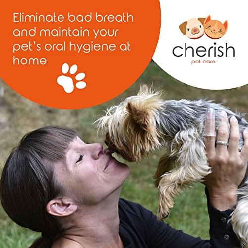 Cherish Pet Care Dog Teeth Cleaning Kit - 3pcs: Finger Toothbrush, Double-Sided Toothbrush, Fresh Breath & Plaque Removal - Image 2