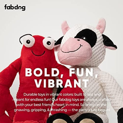 fabdog Floppies Plush Dog Toy - Cute & Durable Squeaky Dog Toys - Best Squeak Toy for Puppies and All Breeds | Ideal Pet Gift| Large Cow - Image 4