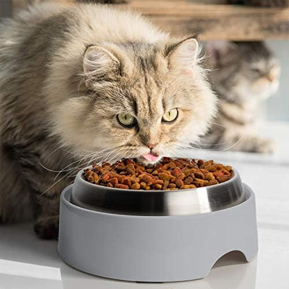 CatGuru Food Table for Cat Bowls, Elevated Feeding Station for Cat Food Bowl, Raised Stand for Pet Food and Water Bowls, Pet Feeder for Indoor Cats, Stress Free Stand for Pet Dishes or Plates (Grey) - Image 5