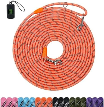Long Dog Training Leash，Heavy Duty Reflective Rope Lead for Small Medium Large Dogs ，6FT 10FT 15FT 30FT 50FT for Training, Walking, Backyard, Camping by Unknown