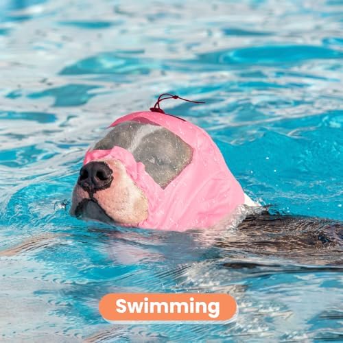 Nanaki Adjustable Shower Caps for Dogs Ears Dog Ear Covers for Bath, Shower Cap Reusable Waterproof Ear Covers for Dogs, Dog Ear Protection for Bath Dog Bath Ear Protection Bathing Grooming Swimming - Image 5