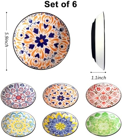 Ceramic Cat Bowls, Non-Slip Cat Plates, 3 Pack Anti Whisker Fatigue Cat Food Bowls, Colorful Pet Dishes - Microwave and Dishwasher Safe, 8.5 oz - Image 4