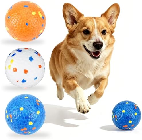 Dog Balls Tennis Balls for Dogs, Interactive Dog Toys for Aggressive Chewers, Dog Toy to Keep Them Busy, Puppy Chew Toys for Teething, Durable Dog Ball for Medium Small Dog (2.6") by Unknown