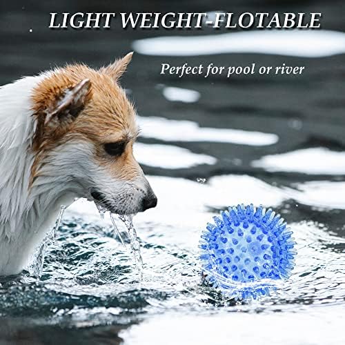 LECHONG 6pack Squeaky Dog Toys Spiky Dog Balls Cleans Teeth and Promotes Dental and Gum Health for Your Pet Squeaker Ball Toys for Aggressive Chewers (S 6PACK) - Image 5