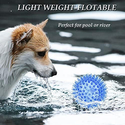 LECHONG 6pack Squeaky Dog Toys Spiky Dog Balls Cleans Teeth and Promotes Dental and Gum Health for Your Pet Squeaker Ball Toys for Aggressive Chewers (S 6PACK) - Image 5