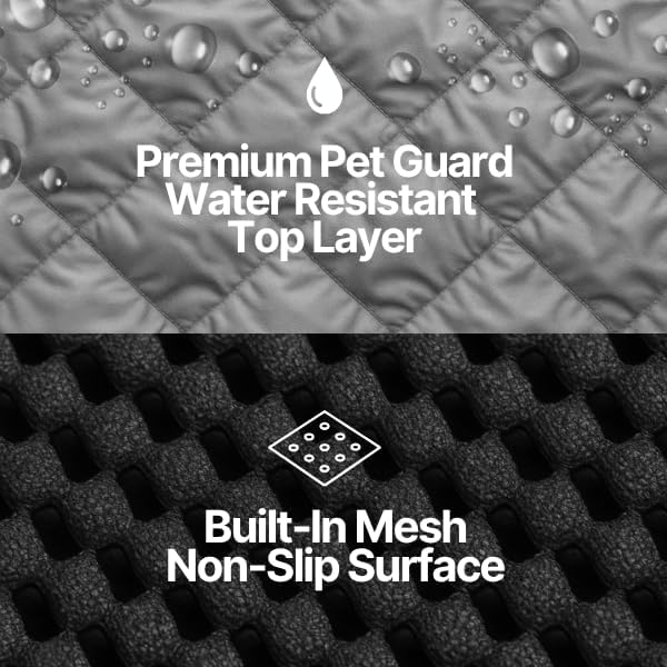 Formosa Covers Dog Car Seat Cover for Back Seat - Car Floor Cover for Dogs - Non-Slip Backing - Travel with Your Pet Mess Free - Universal Fit 56" W x 94 L, Grey - Image 6