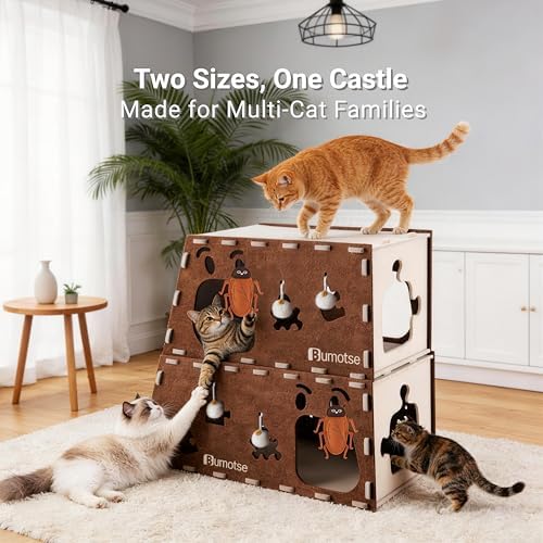 Cat Tunnel House for Indoor Cats, 3-in-1 Felt Cave and Scratcher - Image 3