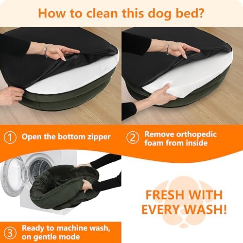 Dwanton Orthopedic Waterproof X-Large Dog Bed Sofa, Gel Memory Foam, 45" - Image 7