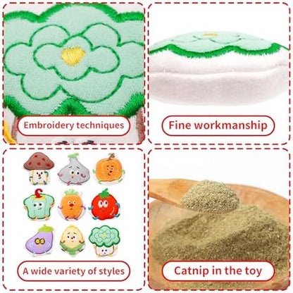 Mini Cat Catnip Toys for Indoor Cats 9 Pack - Image 3