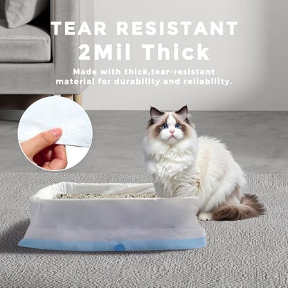 Jumbo Cat Litter Box Liner Bags for Standard Litter Boxes,10 count,36" x 18",Extra Thick and Scratch-resistant,Heavy Duty Cat Litter liners - Image 6