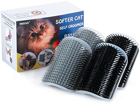 Cat Self Groomer with Catnip Pouch,Cats Corner Grooming for Kitten by IMISNO