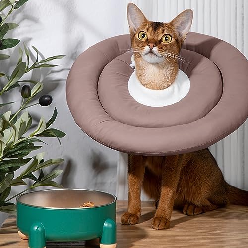 Comfortable Adjustable Soft Dog Cone Alternative After Surgery - Elizabethan Donut Collar for Cats, Medium & Small Dogs - Different Sizes - Image 2