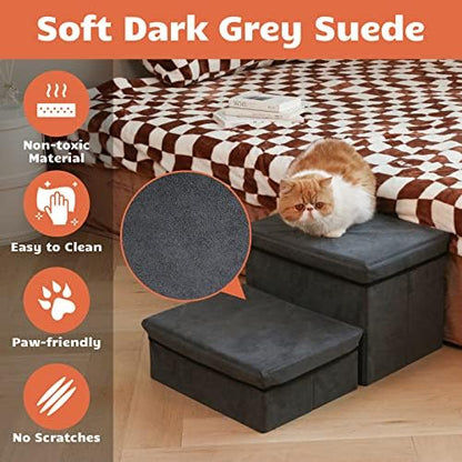 Foldable Dog Stairs with Storage - Image 3