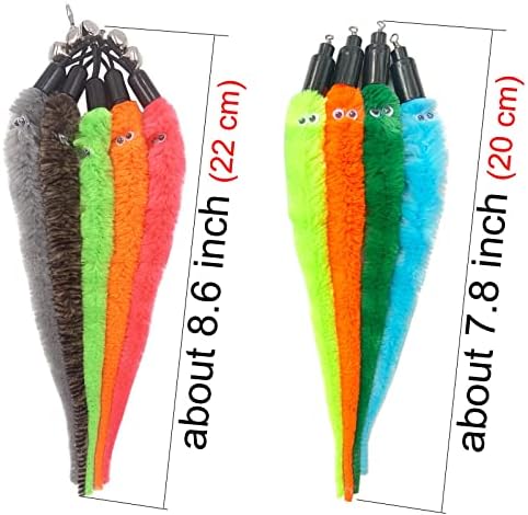 Cat Toy Worm Refills, 24 Pieces Interactive Cat Wand Attachments Worms Toy for Indoor Cats - Image 6
