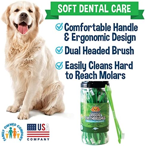 Bodhi Dog Dual-Headed Toothbrush for Dogs & Cats - Soft Bristles for Gentle Pet Dental Care - Puppy & Adult Teeth Cleaning - Easy-to-Use Design for Healthy Gums & Fresh Breath (50 Count) - Image 4