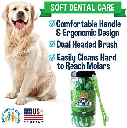 Bodhi Dog Dual-Headed Toothbrush for Dogs & Cats - Soft Bristles for Gentle Pet Dental Care - Puppy & Adult Teeth Cleaning - Easy-to-Use Design for Healthy Gums & Fresh Breath (50 Count) - Image 4