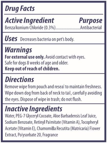 Wet Ones Dog Wipes, Pack of 2, 30 Count Total | Paw & Tushie | Tropical Splash Scent | Wet Lock Seal Pouch | With Chamomile