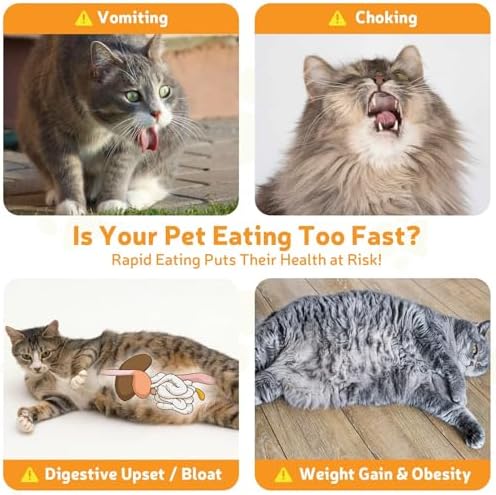 Ceramic Slow Feeder Cat Bowl 6.3" Wide (White) - Image 3