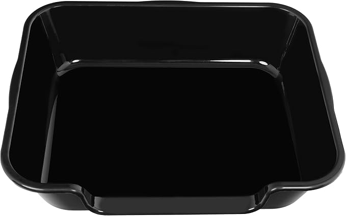 1 Pack of Extra Large Cat Litter Box (ABS Material), Low Entry Senior Litter Pen for Geriatric Kitty Big Cats, Jumbo Pet Safe Litter Boxes Tray for Pets Potty (Black, 24" L x 20" W)