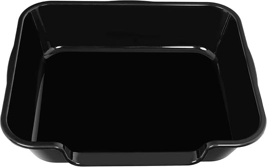 1 Pack of Extra Large Cat Litter Box (ABS Material), Low Entry Senior Litter Pen for Geriatric Kitty Big Cats, Jumbo Pet Safe Litter Boxes Tray for Pets Potty (Black, 24" L x 20" W)