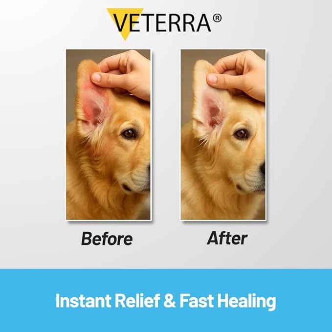 Dog Ear Drops | Ear Cleaner for Dogs & Cats | Treats Ear Infections, Soothes Itching, Reduces Wax Buildup & Odor | Effective Relief for Ear Allergies 150 ml (5 fl oz)