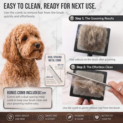 3 PCS Slicker Brush for Dogs, Doodles, Poodles & Long Haired Cats - Image 3