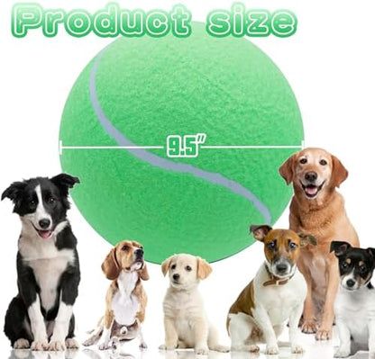 Banfeng Big Tennis Ball for Dogs, Giant Dog Tennis Ball Toy Large Outdoor Sports Gift for Small Medium Large Dog (Green, 9.5 inch) - Image 2