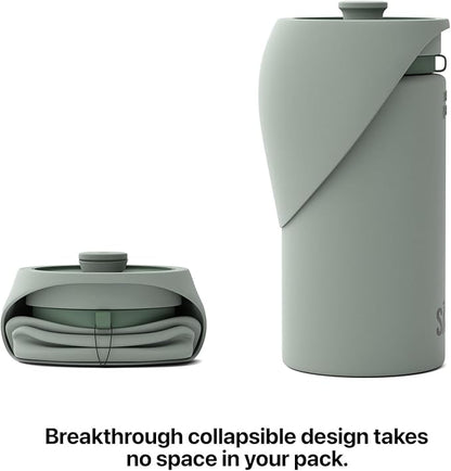 SÄKER Portable Dog Water Bottle, Collapsible Water Bottle for Dogs Perfect for Walking, Hiking and Outdoors | Works as a Portable Water Bowl | Designed in Montreal - 350ml