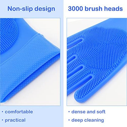 Silicone Pet Grooming Gloves Dog Washing Gloves for Bathing Massaging - Image 4