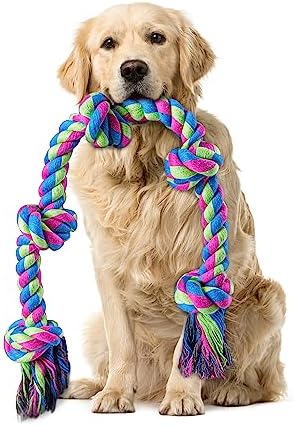 Aitmexcn Large Dog Rope Toys, 37 Inch 5 Knots for Aggressive Chewers by Aitmexcn